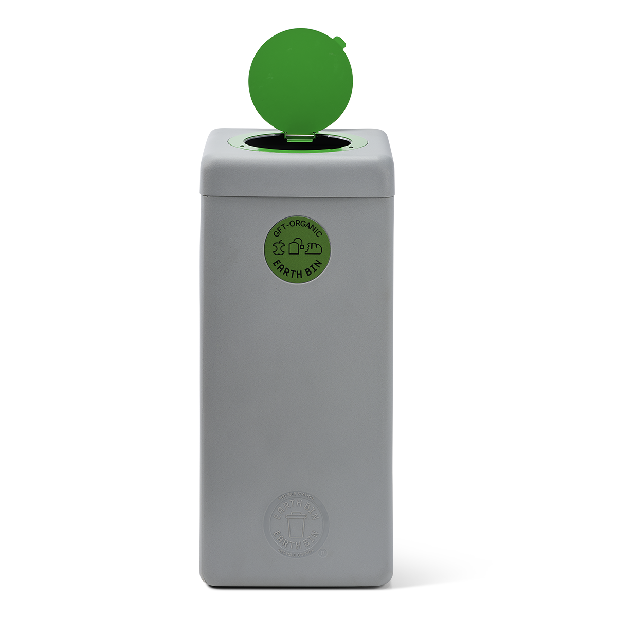 EarthBin 90 GFT grijs voorkant open
